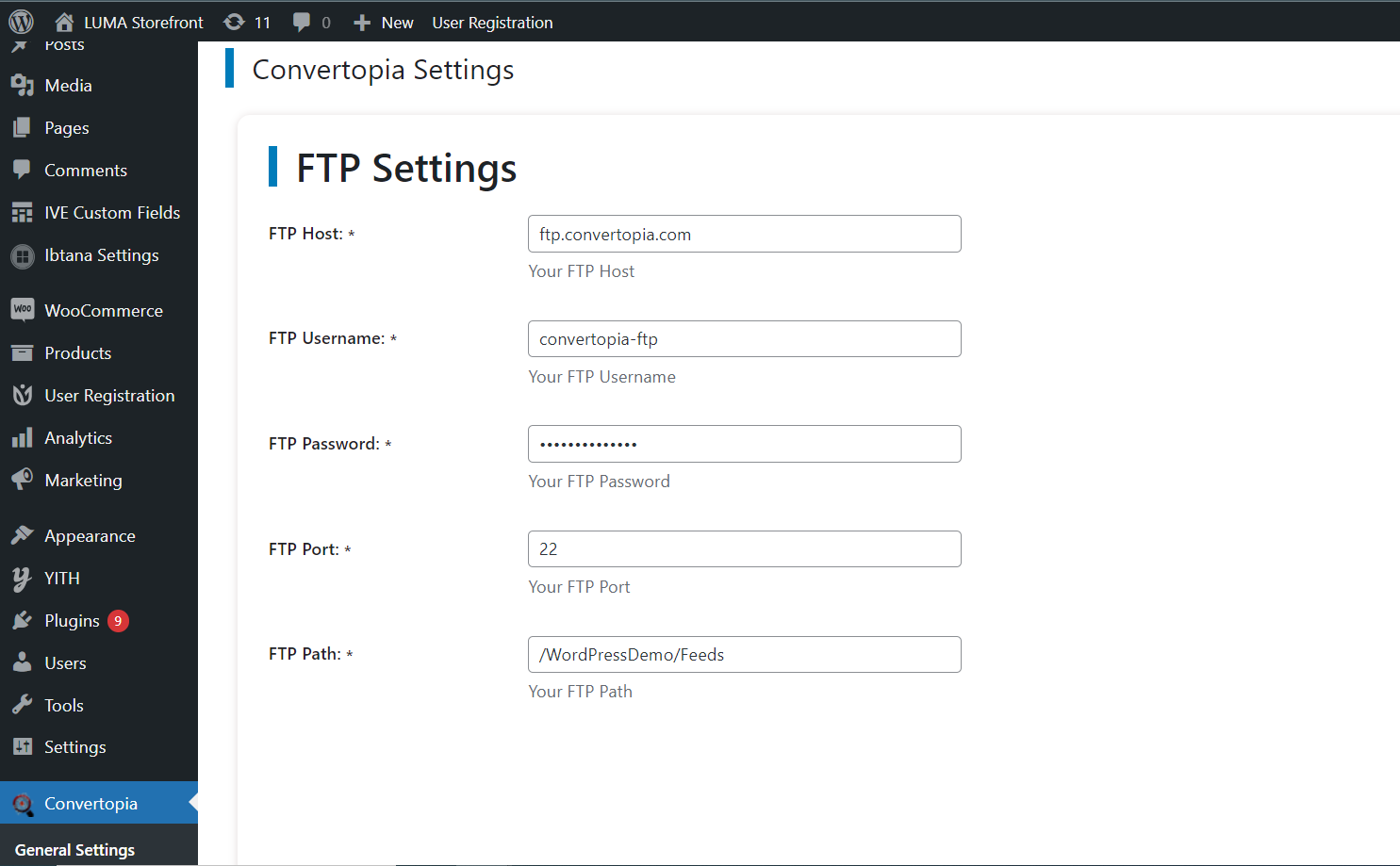 FTP Settings